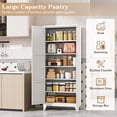 thumbnail image 3 of Kooyon 74.8" White Metal Garage Storage Cabinet, Freestanding Metal Garage Cabinet with Adjustable Shelves, Multi-Purpose Utility Storage Cabinet for Kitchen Pantry Bedroom Basement, 3 of 9