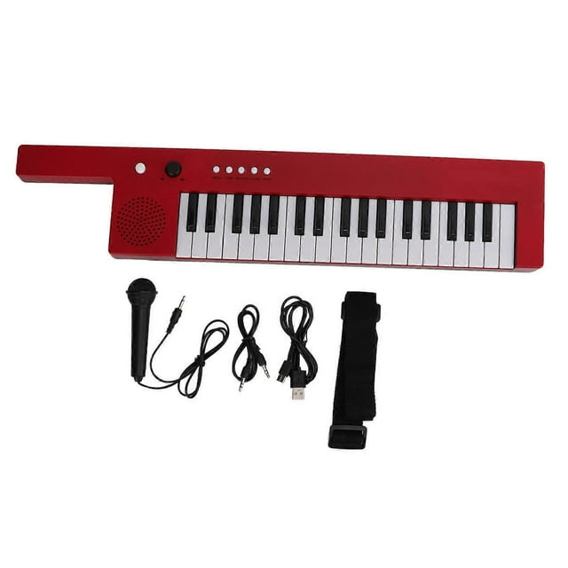 Clavier 37 touches, piano, guitare portable, orgue électronique, mini Keytar, instrument de musique éducatif, BF-3755, rouge