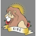 thumbnail image 2 of Boy's Lion King Valentine Simba King  Performance Graphic Tee Charcoal Heather Medium, 2 of 4