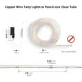 thumbnail image 2 of Lighting EVER Plug in Rope Lights with Small Tube, 1/4 in Pencil-Size, 100 LED Copper Wire String Lights in 33 ft Tube, Cool White 6000K, Thin Light Rope for Railing, Fence, Balcony, Not Connectable, 2 of 5