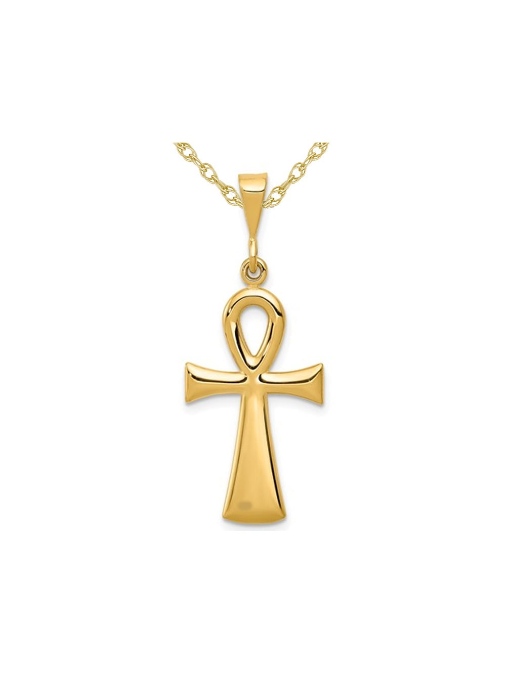 Large 14K Yellow Gold Ankh Cross 