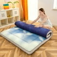thumbnail image 4 of Blue Starry Sky Futon Mattress,Padded Japanese Extra Thick Folding Roll Up Mattress Sleeping Pad,Camping Mattress Sleeping Mat for Guest Room, Lounger,Twin, 4 of 7