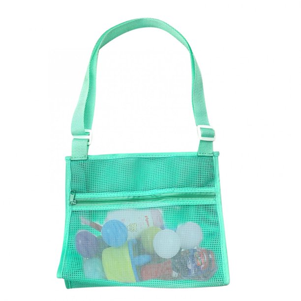 EQWLJWE Beach Toy Mesh Beach Bag Kids Shell Collecting Seashell