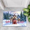 thumbnail image 4 of Hello Welcome Winter The Ski Soft Coated Wheaten Terrier Snowy Day Doormat Wheatie Dog Lover Indoor Outdoor Welcome Mat - 13013, 4 of 5