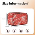 thumbnail image 4 of KLL Beef Steaks Print 2 Slice Toaster Dust Covers Kitchen Small Appliance Cover with 2 Pockets,Can hold Jam Spreader Knife & Toaster Tongs (11.4 x 7.9 x 7.5), 4 of 6