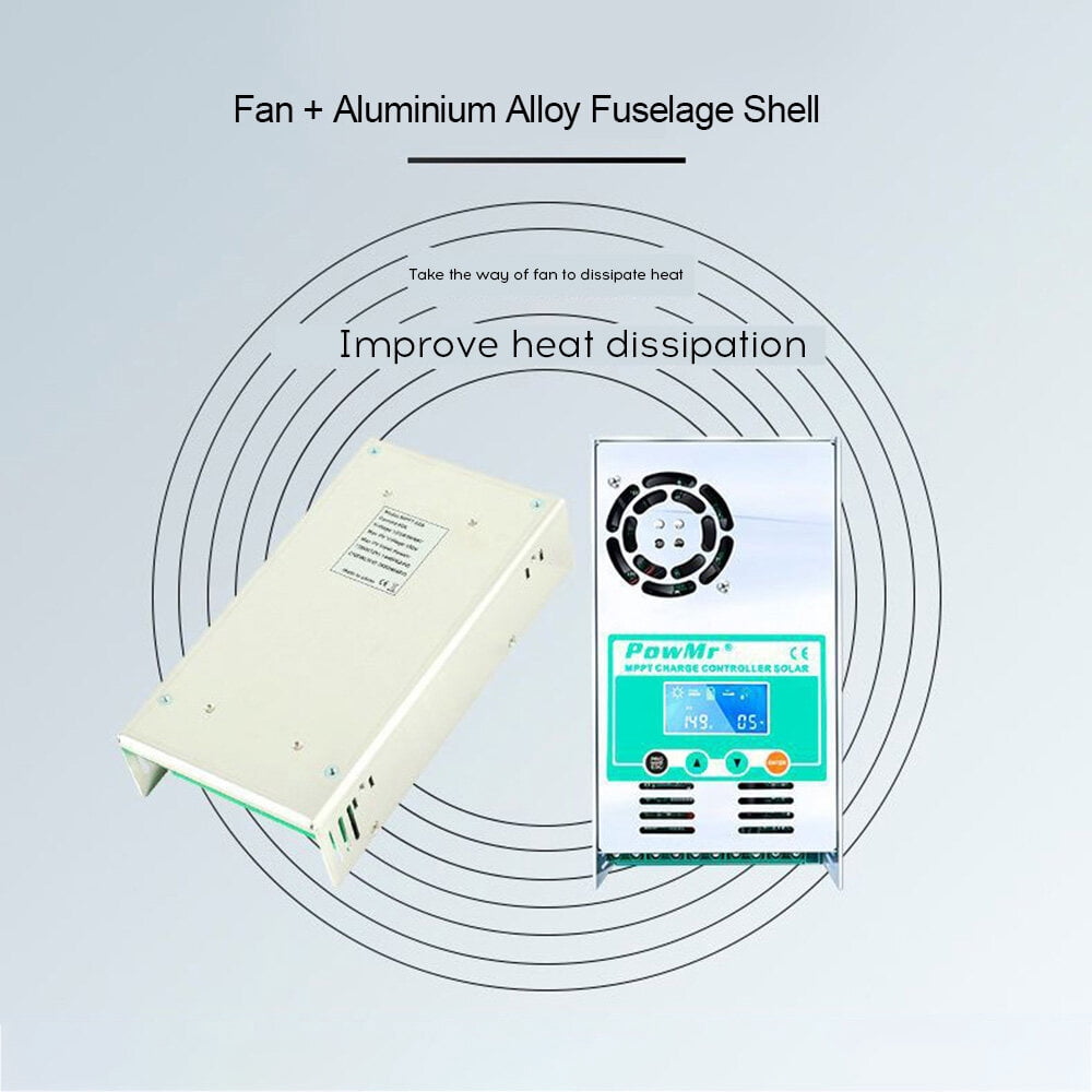 MPPT-60A Safe And Reliable Solar Charge And Discharge Controller 12/24/36/48V Auto-Max DC150V Input Solar Controller With Fan