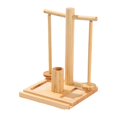 thumbnail image 1 of Soporte de madera para hilo, dispensador de hilo, base estable, estante liso para almacenamiento de hilo. Color de la madera, 1 of 9