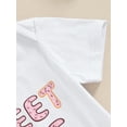thumbnail image 6 of Suealasg Newborn Girls Birthday Outfits Donut Print Short Sleeve Romper +Layered Ruffles Shorts +Headband 3 6 12 18 Months Baby Girls Clothes, 6 of 7