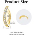 thumbnail image 3 of Gold Navel Ring - Hoop Belly Piercing Jewelry - Surgical Steel 14G Gold, 3 of 5