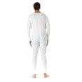 thumbnail image 3 of #followme Men's Solid Thermal Henley Adult Onesie (Ecru, Medium), 3 of 3