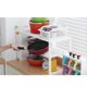 thumbnail image 2 of Two layers Plastic Cutlery Sink Drain Rack Telescopic Stainless Steel Dish Drain Tray Holder White Retractable Rack Shelf for Kitchen, 2 of 4