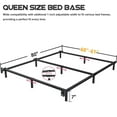 thumbnail image 2 of QFTIME Queen Metal Bed Frame with Recessed Legs, 7-Inch Low Profile Bed Base, Easy Assembly, Mattress Foundation, Headboard Compatible, 2 of 7