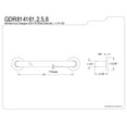 thumbnail image 2 of Kingston Brass GDR814162 Silver Sage 16-Inch X 1-1/4-Inch OD ADA Grab Bar, Polished Brass, 2 of 2