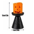thumbnail image 3 of Halloween Pumpkin LED Candle Light, Battery Operated Flameless Candle with Black Stand for Mantel, Party, Indoor Home Decor, 3 of 6
