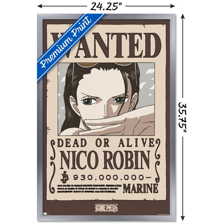 One Piece - Nico Robin Wanted Poster Wall Poster, 22.375