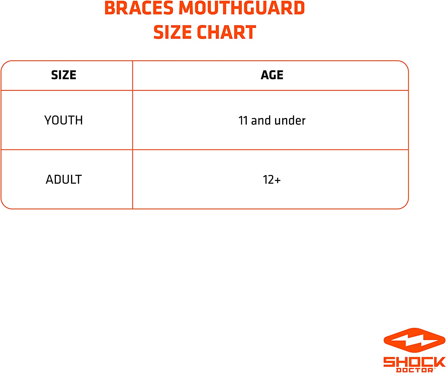 Orthodontic Mouth Guard for Braces for Sports, Hockey, Lacrosse, Football, Baseball, Braces Mouth Guard, Upper Teeth Protection, Adult & Youth Mouth Guard Sizes