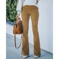 thumbnail image 2 of Women's Corduroy Flare Pants Elastic Waist Bell Bottom Trousers Fall Pants, 2 of 4