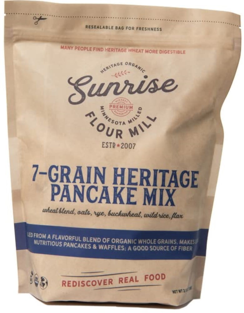 Sunrise Flour Mill USDA Organic 7Grain Heritage Pancake Mix 5 lbs