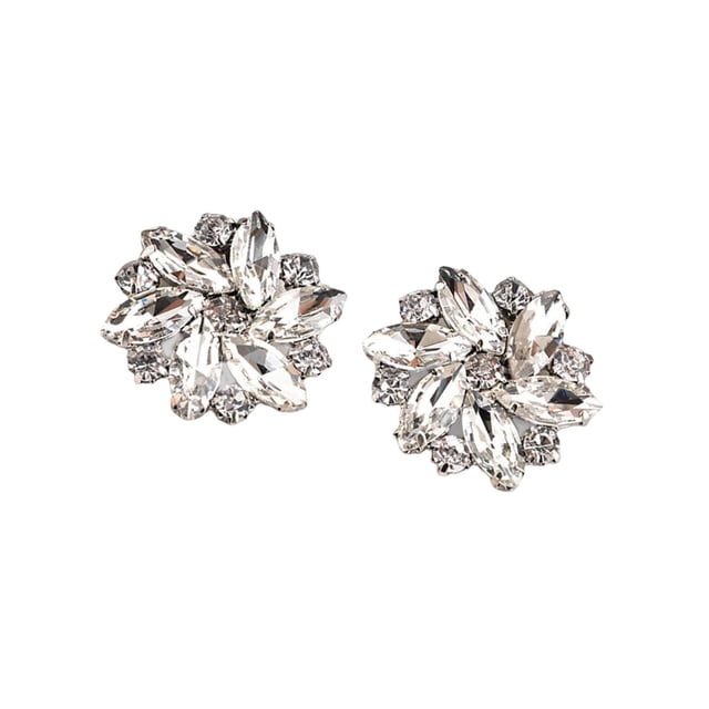 2Pcs Rhinestone Shoe Clips Jewelry Metal Party Crystal Shoe Buckle Wedding Dress Diamond