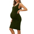 thumbnail image 2 of Women's Maternity Dress Clothes Sleeveless Pregnancy Bodycon Dress 2-Pack, 2 of 5