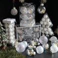 thumbnail image 2 of 6/12 piezas de decoración creativa para el ambiente del lugar de Navidad, regalo para árbol de Navidad, bolas de adorno transparentes blancas, decoración para escaparates, 2 of 5