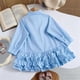 thumbnail image 5 of Odeerbi Niñas Ruffle Uniforme de La Escuela Vestido Casual de Manga Larga Vestido de Camisa de Línea, 5 of 7