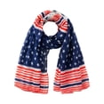thumbnail image 2 of QASIEATN Women's Everyday Wear Accessories Trendy Americana Flag Scarf for Women USA 250th Anniversary Neckerchief Patriotic Wrap, 2 of 3