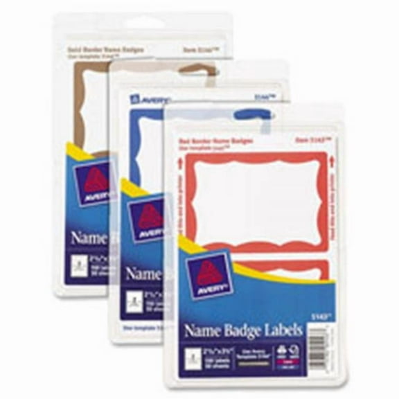 DDI 441515 Self-Adhesive Name Badges Border-Style 2 1/4 Case of 10