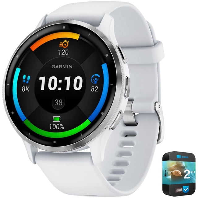 Smartwatch Garmin Venu 3 plateado de 45 mm con paquete de protección