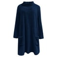 thumbnail image 6 of NMMUED Womens Sherpa Pullover Mock Neck Sweatshirt Women Fuzzy Sweatshirt Long Sweatshirts for Women Warm Sweatshirts for Women Womens Long Sleeve Tops Mock Turtleneck Sweatshirt Women Navy XL, 6 of 9
