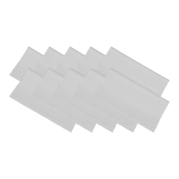 Paño de limpieza de microfibra Uxcell 7" x 6" suave para lentes de cámara en bolsa de vinilo individual, gris 10 paquetes
