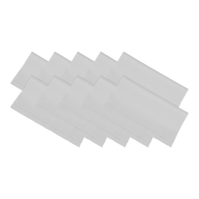 Unique Bargains Microfiber Cleaning Cloth 7' x 6' Soft for Camera Lens, Grey 10 Pack