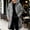 Gray, variant on Men Long Wool Coat With Hood Single Breasted Oversized Jacket side slit hem Warm Fall Winter Casual Outerwear with Pockets