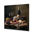 thumbnail image 2 of Designart "Perfection of Gourmet Wine and Cheese VI" Wine & Champagne Metal Wall Decor, 2 of 5