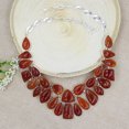 thumbnail image 3 of Red Onyx Gemstone Choker Necklace for Women Adjustable 18 Inch Handcrafted Statement Collar, 3 of 3
