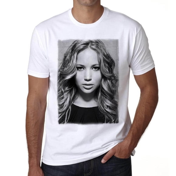 Men's Graphic T-Shirt Jennifer Lawrence 1 Eco-Friendly Limited Edition Short Sleeve Tee-Shirt Vintage Birthday Gift Novelty
