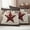Beige Red, variant on Texas Star Red Outdoor Waterproof Pillow Covers, Farmhouse Berry Wooden Vintage Decorative Square Throw Pillowcase Sofa Cushion Sham for Patio/Couch/Chair, 26"x26" 2 Pack