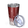 thumbnail image 2 of 16oz Tumblers Red Christmas Snowflake Pattern Stainless Steel Vacuum Insulated Double Wall Travel Tumbler Cups Mug with Lid and Straw,Cleaning Brush for Coffee,Tea, 2 of 4