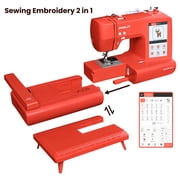 Poolin EOC05RE(2in1) Computerized Sewing & Embroidery Machine 4x9.25 Area, 7 Touch Screen with Wireless Connectivity