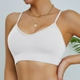 thumbnail image 2 of Arlun,Sports Bras for Women Full Coverage No Underwire Thin Bra Adjustable Spaghetti Strap Crop Tank Top Backless Bras Comfort Breathable Workout Yoga Daily Bra White S, 2 of 6