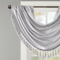 thumbnail image 3 of Madison Park Polyester Faux Silk Waterfall Embellished Valance in Silver, 3 of 6