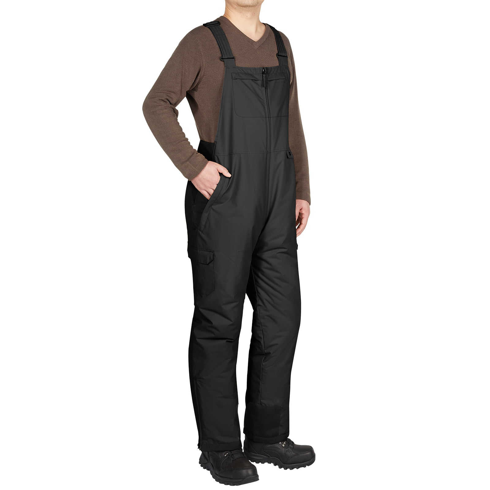 Snow Overalls for Men Essential Insulated Bib Overalls Waterproof Breathable Ski Pants