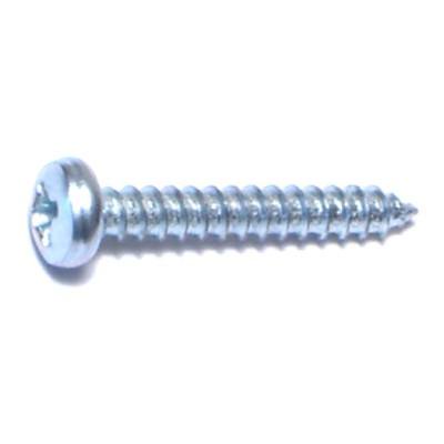 

#4 x 3/4 Zinc Phillips Pan Head Sheet Metal Screws SMSPS-103 (100 pcs)