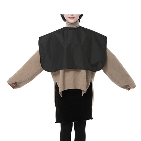 HONITANO 1Pcs Waterproof Black Dacron Hairdressing Cape for Hair Dyeing and Perm