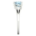 thumbnail image 3 of 1 ct Heart Cut Simulated Blue Diamond Solitaire 18K White Gold Womens Engagement Ring, 3 of 5