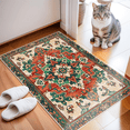 thumbnail image 1 of Area Soft Rugs 2x3 Washable Non Slip Boho Small Floor Entryway Rugs for Living Room Bedroom, Vintage Style Farmhouse Mat for Kitchen Red & Green, 1 of 7