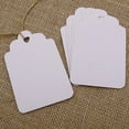 thumbnail image 4 of 100 PCS Gift Tags Rectangular Shape White Card Paper Bonbonniere Wedding Favor Tags with Free Natural Jute Twine, 4 of 5