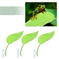 thumbnail image 2 of Hojas de Hábitat Artificial de Bargains Únicos Decoración de Planta Artificial con Ventosas Decoración de Tanque de Reptiles para Gecko Leopardo Ranas Lagartos Verde 3 Pcs, 2 of 6