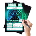 thumbnail image 3 of Gamer Birthday Invitations, Video Game Birthday Party, Gaming Party Decorations, Birthday Party Invitations For Boys Girls, Kids Birthday Invitations, 20 Cards with 20 Envelopes.(115), 3 of 4