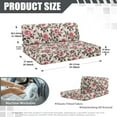 thumbnail image 7 of Uorisanigo RV Dinette Cushion Covers Camper Cushion Slipcover, Stretch Pink Rose Print Loveseat Sofa Furniture Protection Machine Washable Polyester Fabric Fits for RV Bench Seat, 7 of 7